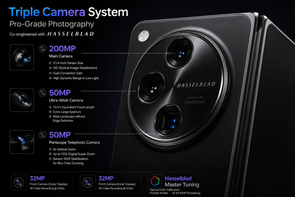 Oppo Find N7 camers