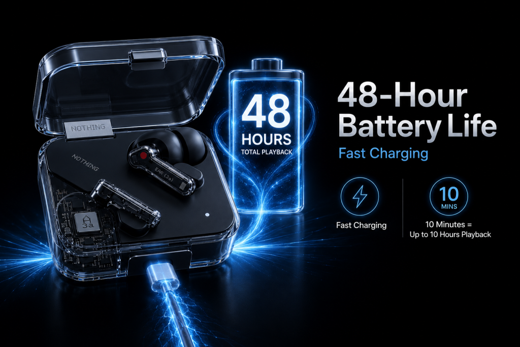 Nothing Ear (3a) Battery and charging